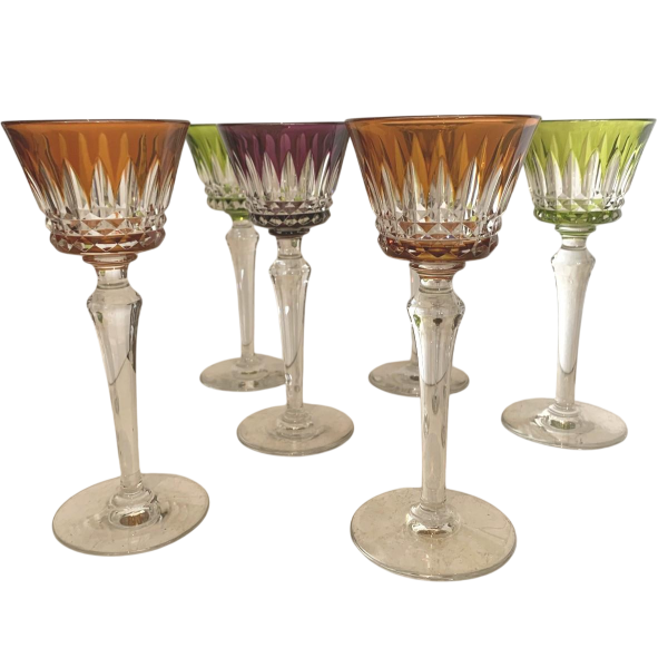 Set of six cut crystal glasses from the House of Baccarat – 20th century