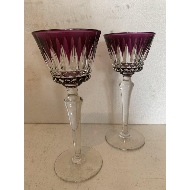 Set of six cut crystal glasses from the House of Baccarat – 20th century