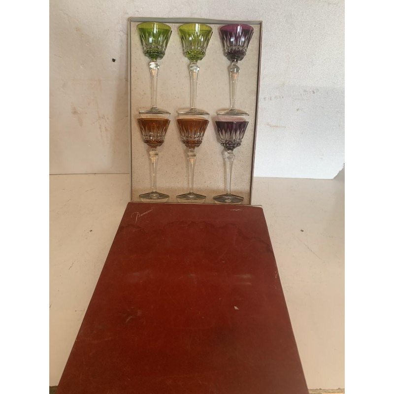 Set of six cut crystal glasses from the House of Baccarat – 20th century