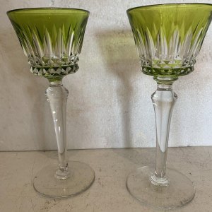 Set of six cut crystal glasses from the House of Baccarat – 20th century