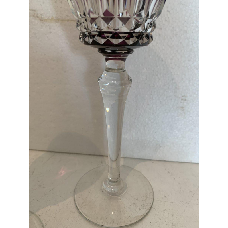 Set of six cut crystal glasses from the House of Baccarat – 20th century