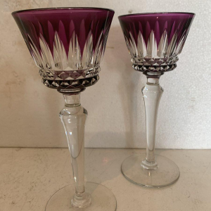 Set of six cut crystal glasses from the House of Baccarat – 20th century