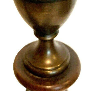 Pair of candlesticks with a central twisted column, solid walnut – 19th century