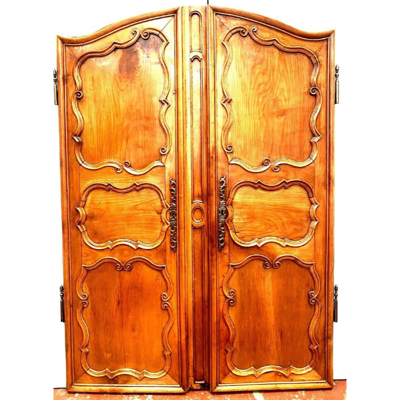 Pair of doors with solid cherrywood frames – 18th century