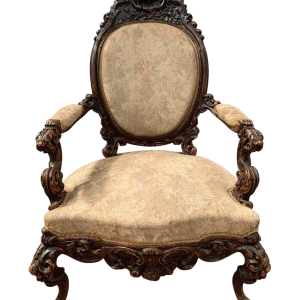 Richly carved state chair, Napoleon III period – 19th century