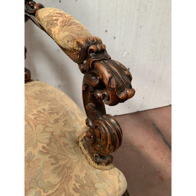 Richly carved state chair, Napoleon III period – 19th century