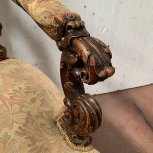 Richly carved state chair, Napoleon III period – 19th century