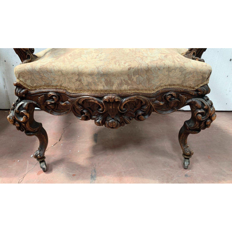 Richly carved state chair, Napoleon III period – 19th century