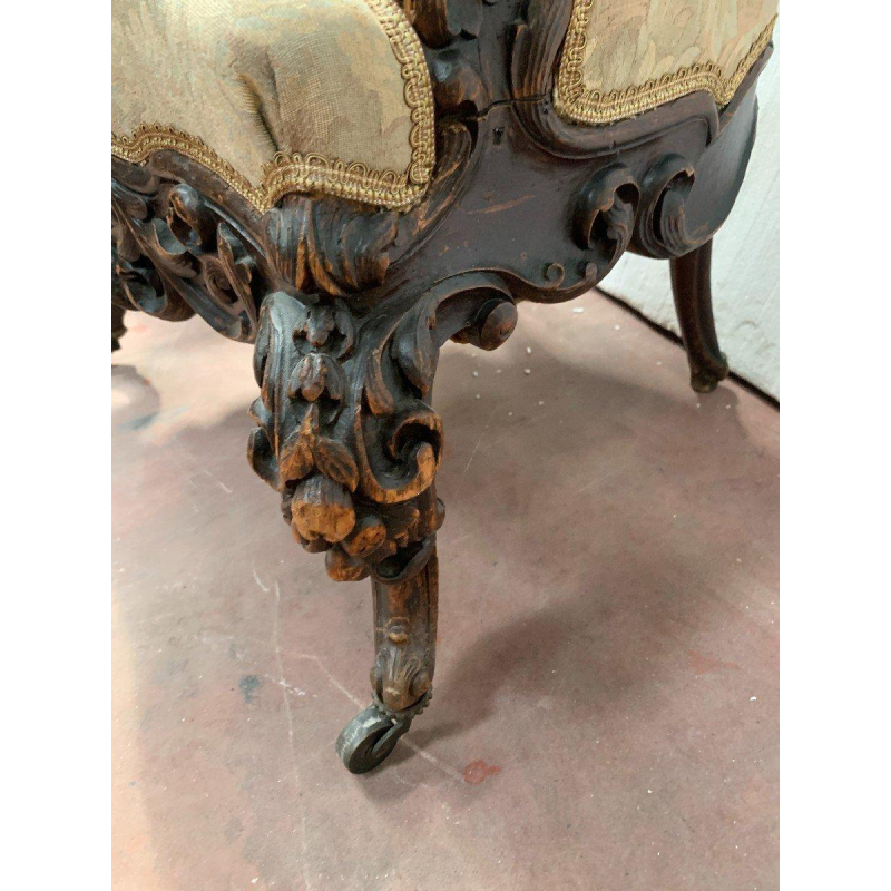 Richly carved state chair, Napoleon III period – 19th century