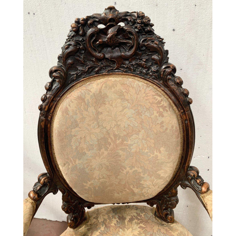 Richly carved state chair, Napoleon III period – 19th century