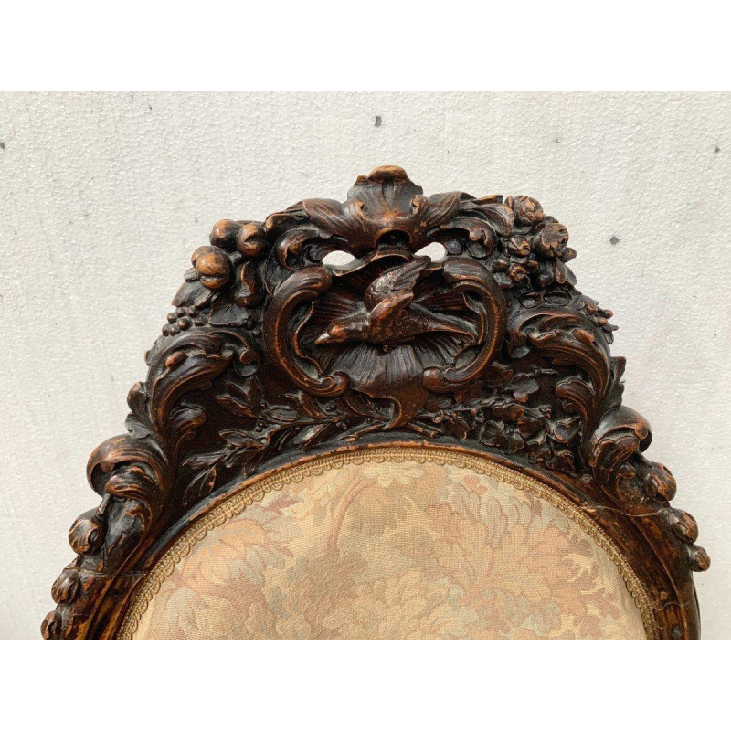 Fauteuil d’apparat richement sculpté Napoléon III – XIXᵉ siècle