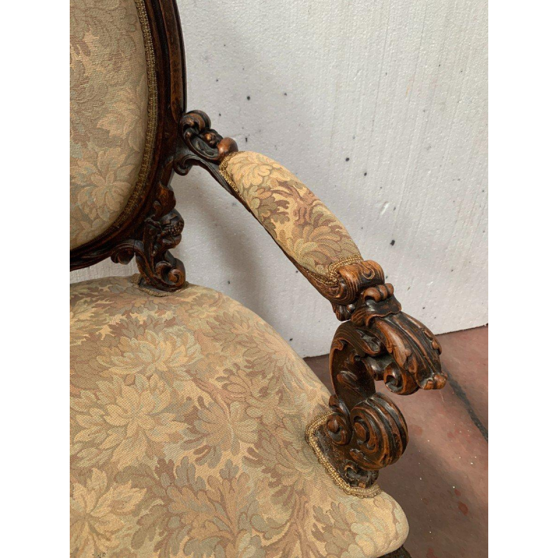 Richly carved state chair, Napoleon III period – 19th century