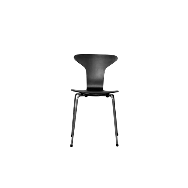 Arne Jacobsen voor Fritz Hansen, Vlinder 3107 vintage zwarte stoel, 1970