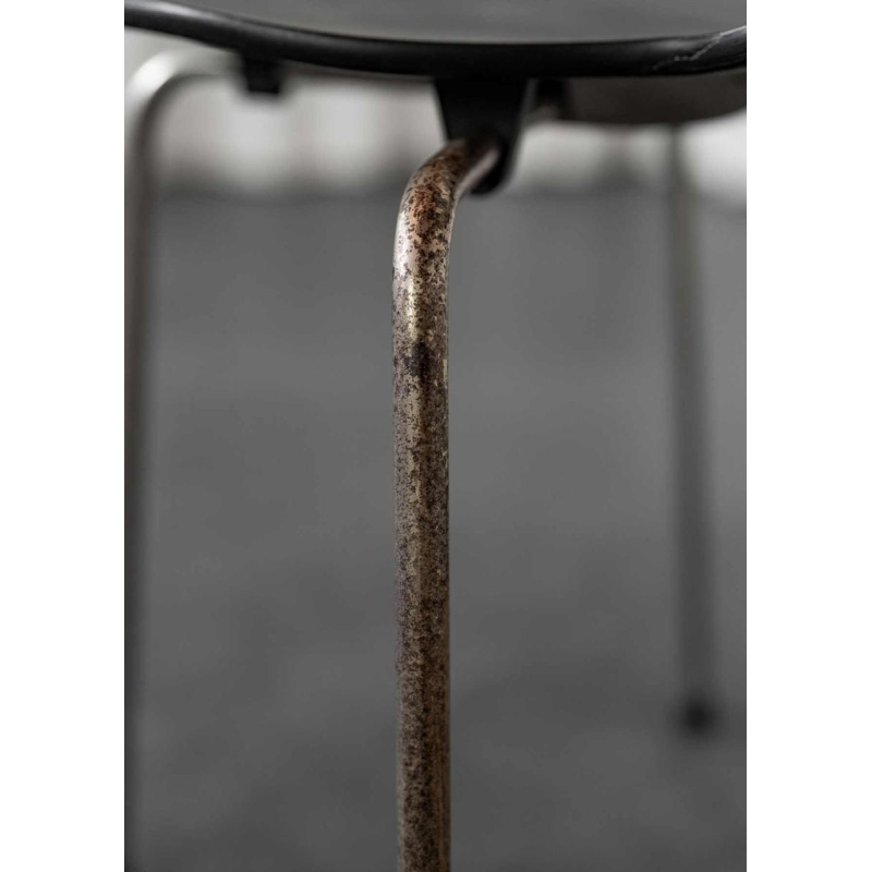 Arne Jacobsen voor Fritz Hansen, Vlinder 3107 vintage zwarte stoel, 1970