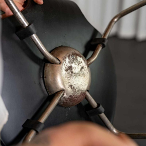 Arne Jacobsen voor Fritz Hansen, Vlinder 3107 vintage zwarte stoel, 1970