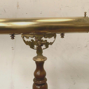 Messing telescoop met mahoniehouten statief – 20e eeuw