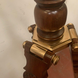 Brass telescope with mahogany stand – 20th century