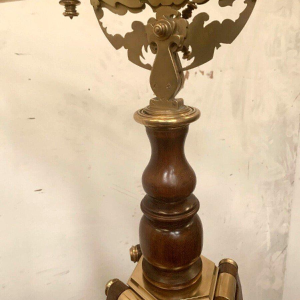Brass telescope with mahogany stand – 20th century