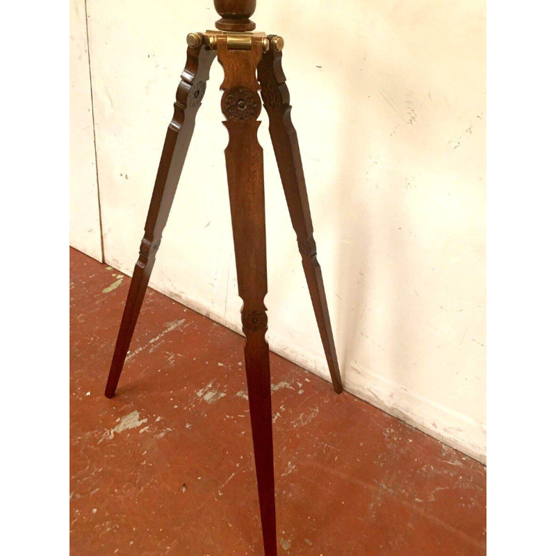Brass telescope with mahogany stand – 20th century