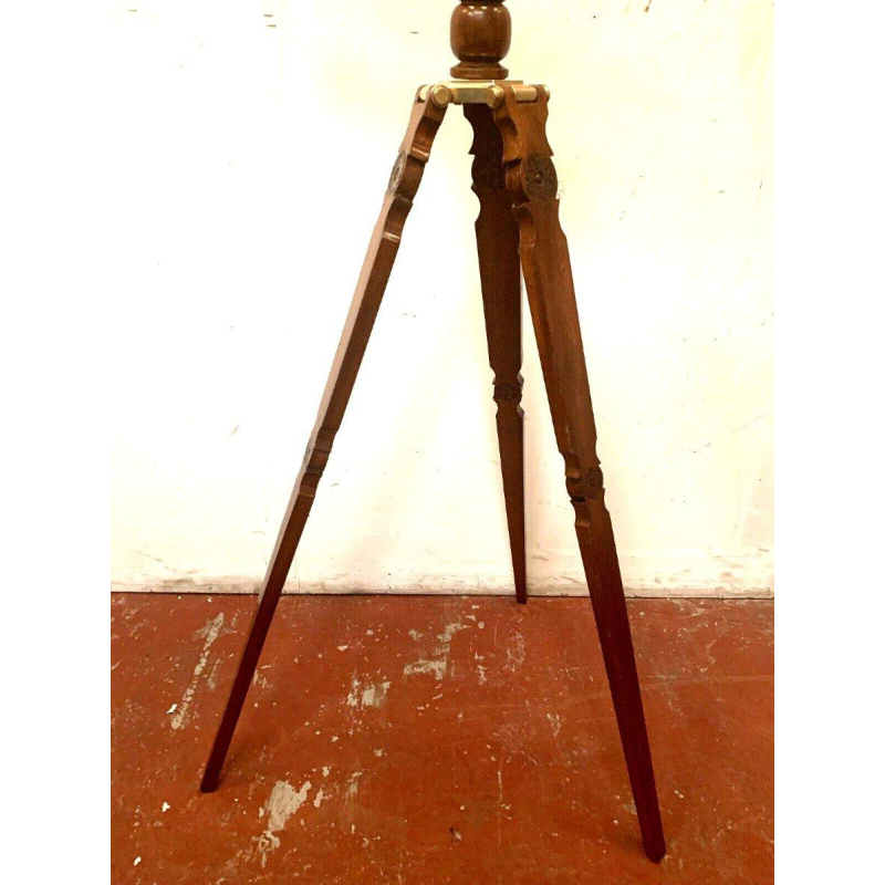 Brass telescope with mahogany stand – 20th century