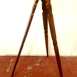 Brass telescope with mahogany stand – 20th century