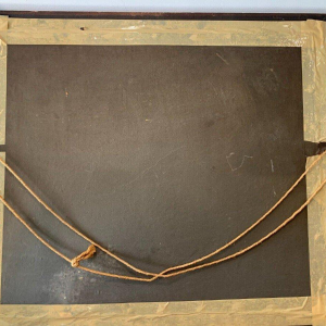 « Voiliers sur lac de montagne » gouache sur papier, encadrée et signée, 1917