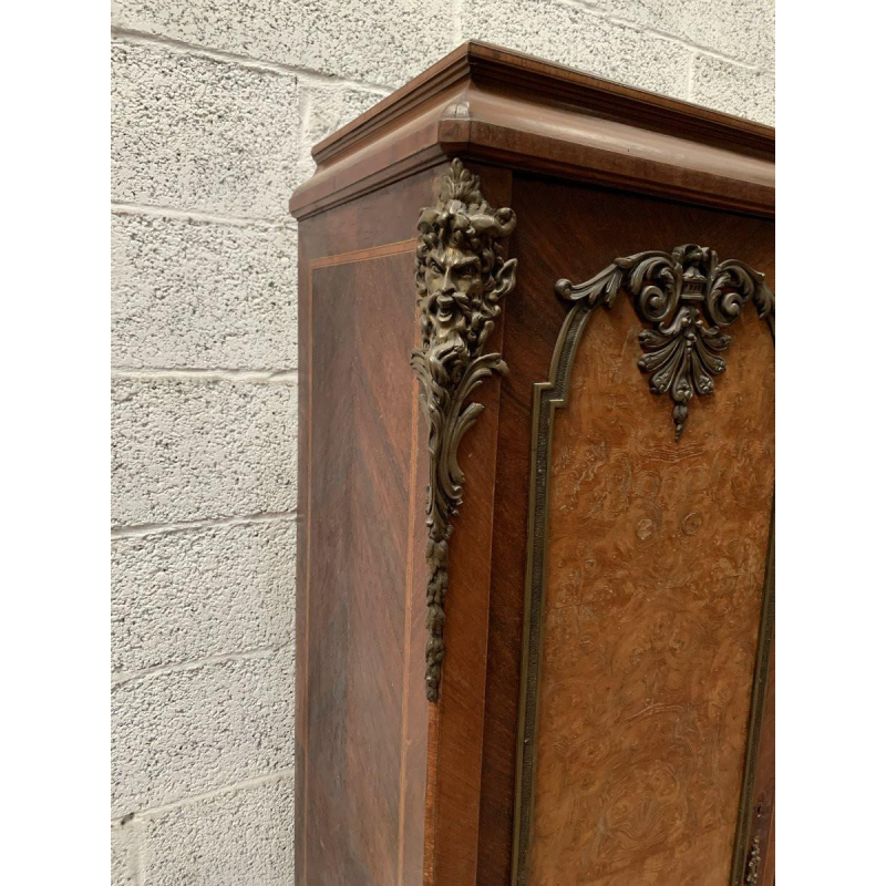 Louis XV style bookcase in mahogany and burr walnut – 20th century