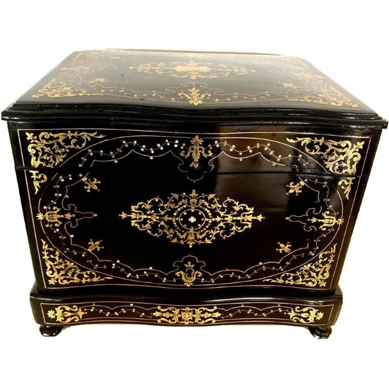Complete Napoleon III Boulle marquetry liquor cabinet – Antique case