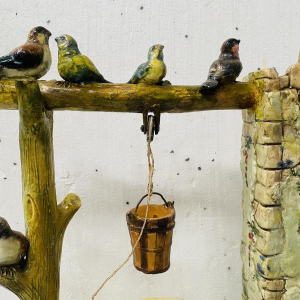 Delphin Massier for Vallauris, important earthenware well – 20th century