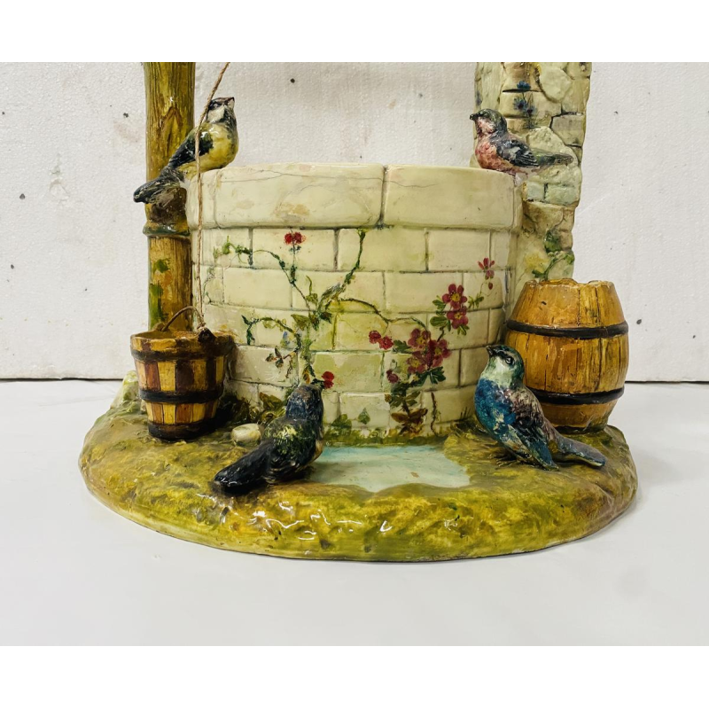 Delphin Massier for Vallauris, important earthenware well – 20th century