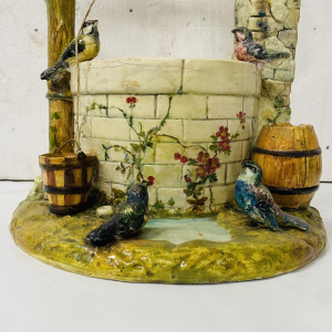 Delphin Massier for Vallauris, important earthenware well – 20th century