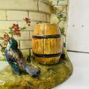 Delphin Massier for Vallauris, important earthenware well – 20th century