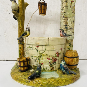 Delphin Massier for Vallauris, important earthenware well – 20th century