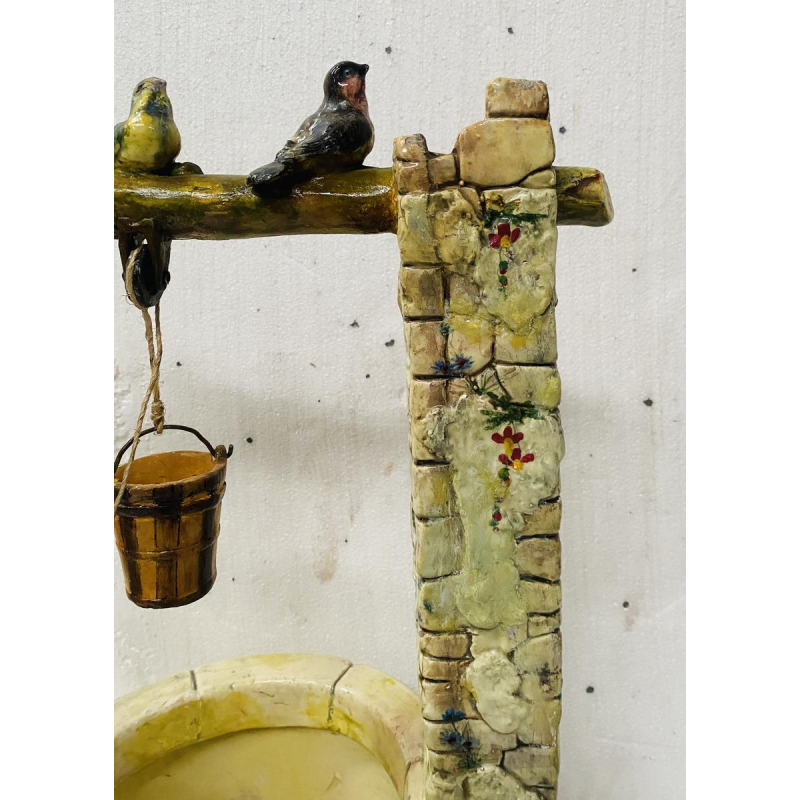 Delphin Massier for Vallauris, important earthenware well – 20th century