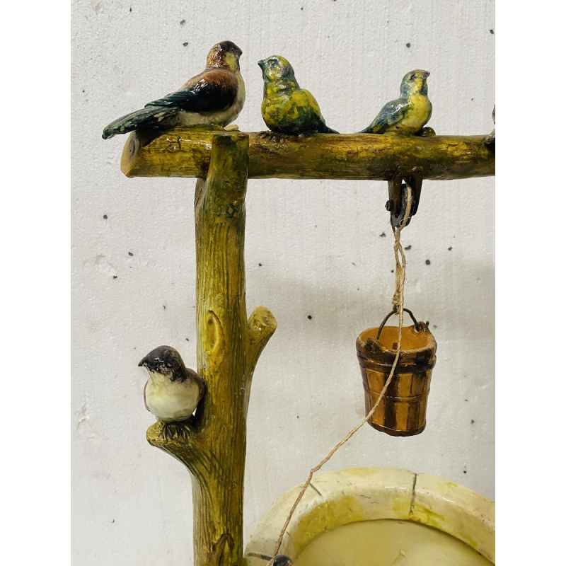 Delphin Massier for Vallauris, important earthenware well – 20th century