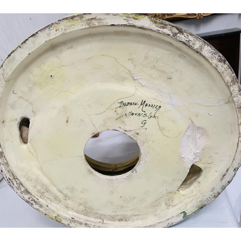 Delphin Massier for Vallauris, important earthenware well – 20th century