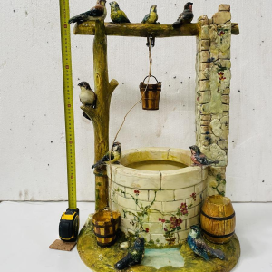 Delphin Massier for Vallauris, important earthenware well – 20th century