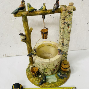 Delphin Massier for Vallauris, important earthenware well – 20th century