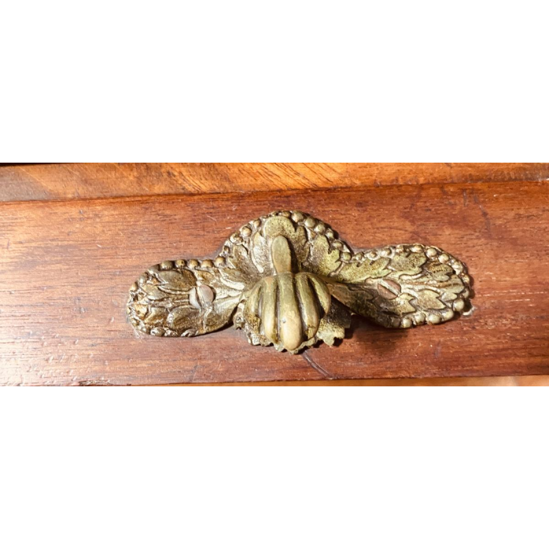 Bureau à cylindre style Louis XVI en acajou et placage d'acajou, fin du XVIIIème siècle