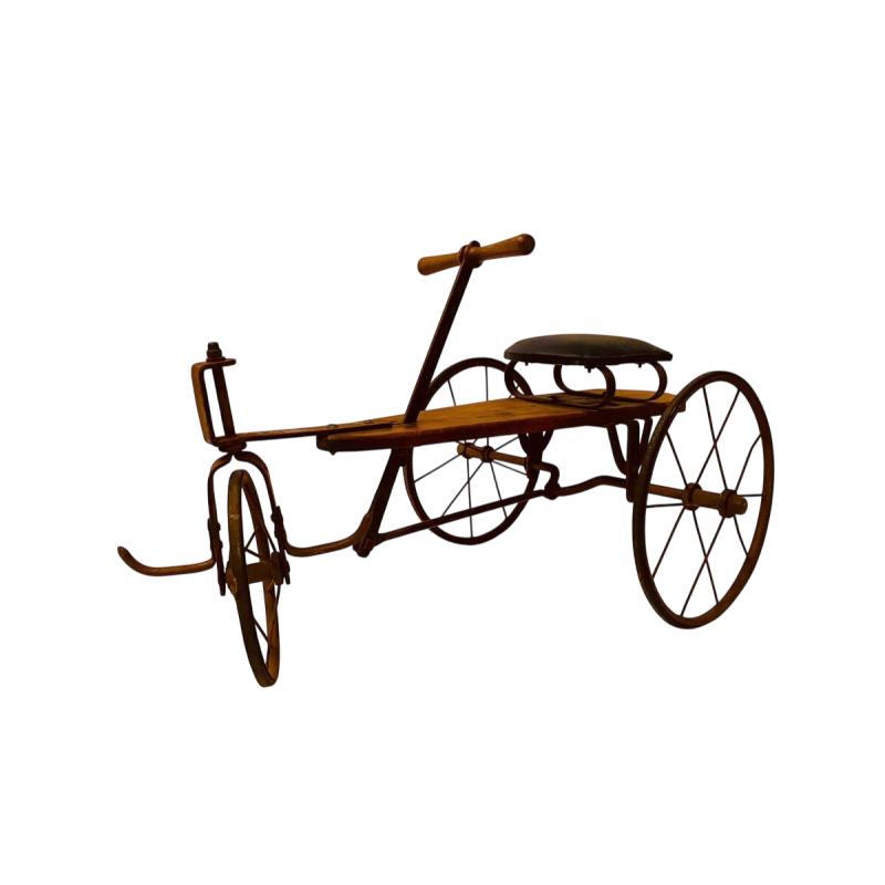 A child's toy bicycle, also known as a draisine – late 19th century