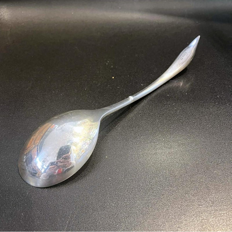 Christian FJERDINGSTAD pour CHRISTOFLE GALLIA, saucière Cygne Art Déco, métal argenté ca 1930