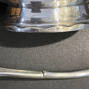 Christian FJERDINGSTAD for CHRISTOFLE GALLIA, Art Deco Swan gravy boat, silver-plated metal, circa 1930