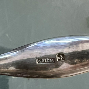 Christian FJERDINGSTAD pour CHRISTOFLE GALLIA, saucière Cygne Art Déco, métal argenté ca 1930