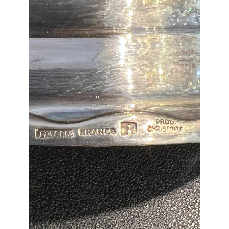 Christian FJERDINGSTAD pour CHRISTOFLE GALLIA, saucière Cygne Art Déco, métal argenté ca 1930