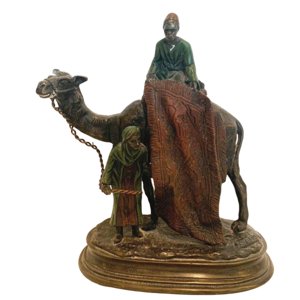 Carl Kauba – Orientalist group sculpture in patinated bronze – 20th century