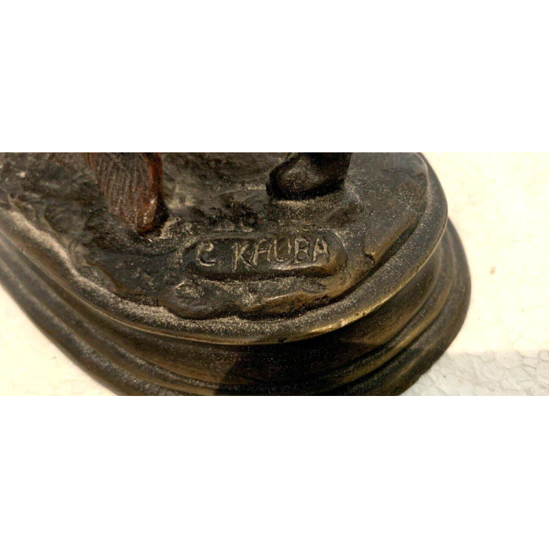 Carl Kauba – sculpture groupe orientaliste en bronze patiné – XXᵉ siècle