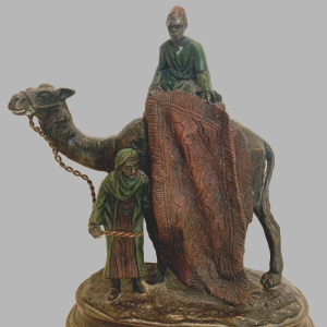 Carl Kauba – Orientalist group sculpture in patinated bronze – 20th century