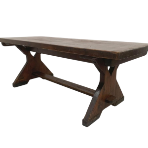 Kloostertafel van massief sparrenhout – 20e eeuw