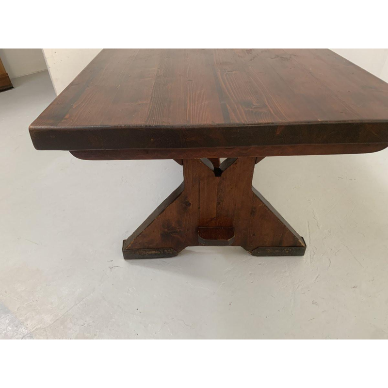 Kloostertafel van massief sparrenhout – 20e eeuw