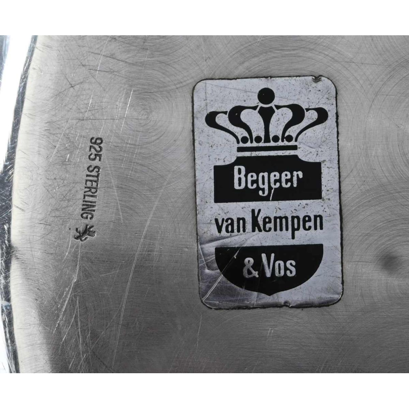 Jakob Grimminger, Art Deco zilveren thee / koffieservies, tête-à-tête, Duits ontwerp, begin 20e eeuw